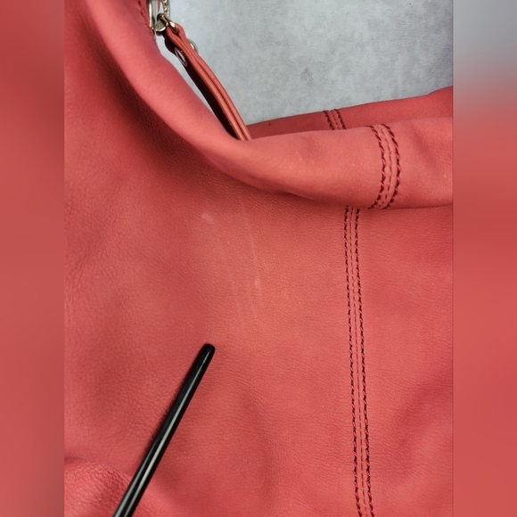 Donald J Pliner Apricot Bucket Shoulder Bag Med - Picture 15 of 16